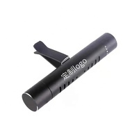 Diffuseur d'huiles essentielles pour voiture Fourcase, diffuseur d'aromathérapie avec clip de ventilation et trous de diffusion, alliage d'aluminium noir