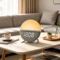 Jam Alarm Digital Smart Sunrise Wake up Light, Lampu Tidur LED yang Dapat Diredupkan, Lampu Malam LED untuk di Samping Tempat Tidur, Mendukung OEM Custom