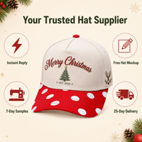 Gorra Trucker Vintage de Temporada para Hombre y Mujer, Gorras Modernas Verdes y Rojas, Gorra de Navidad con Cierre a Presión de Algodón