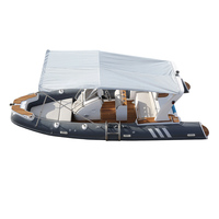 Bateau pneumatique certifié CE RIB-580CCE, tube en tissu PVC, fond en fibre de verre, bateau rapide pour les loisirs