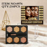 2025 nouveau Kit de maquillage lumineux de haute qualité 6 nuances palette de surligneur avec brosse douce