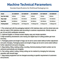 Machine d'emballage verticale automatique VFFS pour petites pièces en plastique, fixations, clous, vis, boulons, écrous, joints, boutons et accessoires de quincaillerie