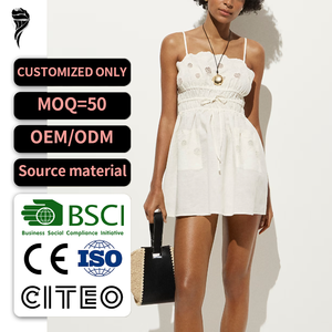 Nouvelle Arrivée Robe de Princesse d'Été Sexy et Mignonne, Robe de Plage à Bretelles Fines, Robe Décontractée Mini Y2Y avec Bordure en Dentelle Ample - Product Image 1