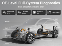 Kit XTOOL A30M 2026, Lector de Códigos OBD2 Inalámbrico Anyscan BT 12V, Herramienta de Diagnóstico Completo del Sistema del Automóvil, Actualización Gratuita de por Vida con Cable