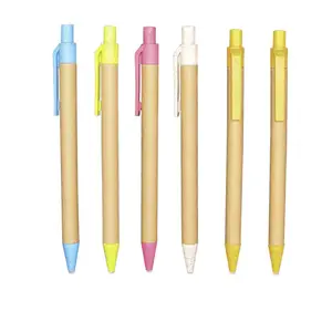 قلم ورق دوار فاخر صديق للبيئة قابل لإعادة التدوير قلم دوار بسلك رخيص هدية إعلانية قلم بشعار مخصص