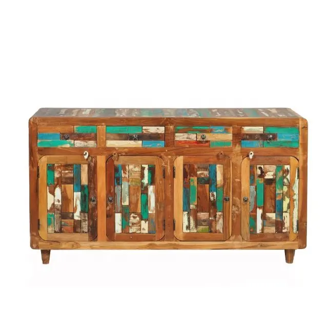 Di alta qualità rustico vecchio legno vintage antico stile Jodhpur accento mobili buffet armadio di stoccaggio moderna sala da pranzo credenza