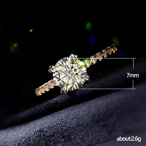 Eight Prong Shiny Zircon Women Ring Elegant Design For Engagement Proposal Daily All-match Memorial Finger Jewelry Gift - Product Image 3