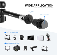 NEEWER ST15 Bras Magique à Friction 5,9 Pouces (15 cm) Double Vis 1/4 Pouce Charge Maximale 2 kg pour Flash, Microphone, Moniteur, Cage SmallRig