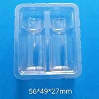 Plateau en plastique pour flacons de 3 ml, lot de 2, emballage blister de 10 ml, avec plateau blister rectangulaire en PVC, boîte en plastique pour poudre lyophilisée