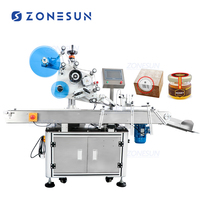 ZONESUN ZS-TB833 Horizontal Pliant Boîte en Carton Anti-Sabotage Adhésif Autocollant D'emballage De Cachetage Automatique Coin Machine à Étiquettes