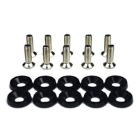 Kit de vis universelles en aluminium JDM pour fixation de capot, pare-chocs, plaque d'immatriculation et compartiment moteur de voiture