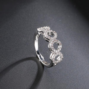 Anillo de Plata de Ley 925 RAKOL RP145, Joyería de Moda con Forma de Infinito, Anillo de Compromiso Nupcial - Product Image 2