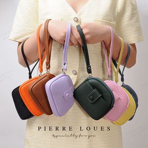 Monedero Pequeño Pierre Loues de Color Sólido con Llavero y Ranuras para Tarjetas, Unisex, para Uso Diario - Product Image 3