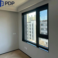 Elegantes ventanas abatibles de diseño europeo moderno de 4 paneles Villas de bajo valor U de alta calidad con marco de aleación de aluminio de vidrio templado