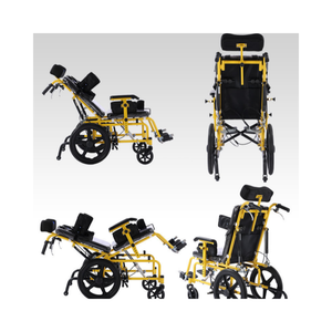 Kursi roda Manual, kursi roda ringan baja karbon tinggi dapat dilipat untuk rehabilitasi rumah tangga dan terapi fisik untuk dinonaktifkan - Product Image 4