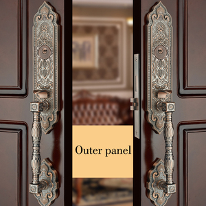 Luxury Villa Antique Double <strong>Door</strong> Lock with Dummy Handle for Wooden <strong>Door</strong> Handle and <strong>Knob</strong> - Product Image 3