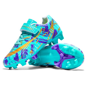 Chaussures de football pour enfants pour garçons et filles, <span class=keywords><strong>crampons</strong></span> TF avec velcro, tige synthétique respirante, chaussures d'entraînement antidérapantes - Product Image 5