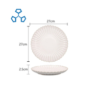 Assiette de service en céramique de porcelaine vintage moderne, plat à dessert, vaisselle pour événements de mariage, vaisselle écologique pour la maison