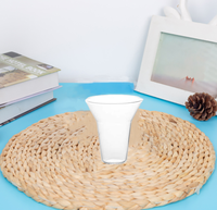 Tasse à glace en verre personnalisée de haute qualité pour jus de Dessert, vin, tasses à café en verre, vente en gros