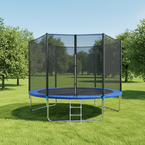 Trampolin Bulat Luar Ruangan & Dalam Ruangan Grosir 6-16 FT untuk Anak-anak dan Dewasa, Trampolin Lompat dengan Jaring Pengaman, Peralatan Kebugaran - Product Image 6