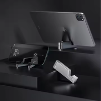 Support de téléphone portable de bureau pliable en alliage d'aluminium en forme de V support de téléphone de bureau réglable universel pour cadeau promotionnel