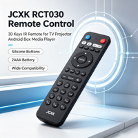 RCT030 Control Remoto Infrarrojo de 30 Teclas con Botón de Silicona, 2 Pilas AAA, Control Remoto para Proyector, Suministro de Fábrica OEM ODM