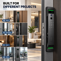 Serrure de porte intelligente EY-V700 Tuya Wi-Fi avec cœur de sécurité classe C, capacité de 100 empreintes digitales, caméra et stockage cloud pour portes en acier inoxydable