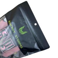 Vente en gros de t-shirt transparent sweat-shirt sac zip-lock emballage givré avec joint à trois côtés logo mat refermable pour chaussures