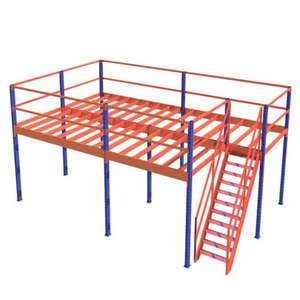 Cloison en acier de construction à deux étages personnalisée Plate-forme de grenier à étagère à 5 couches pour le fabricant d'entrepôts d'usine en gros - Product Image 1