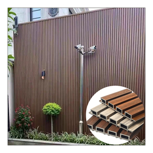 Exterior <strong>Wall</strong> <strong>Covering</strong> Composite Cladding Panels PVC Exterior Co-extruded WPC Cladding Material Fluted Panels - Product Image 1