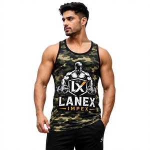 Camiseta sin mangas personalizada para hombre, camiseta sin mangas con estampado de camuflaje de la selva, camiseta sin mangas para gimnasio, chaleco deportivo 3D para fitness, ropa deportiva sin mangas para culturismo - Product Image 1