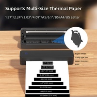 Printer Thermal Portabel AI A4 dengan Baterai Terintegrasi, Mesin Transfer Tato Label Limbah Berbahaya Cina untuk Printer Rumah Tangga
