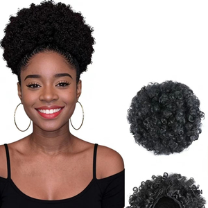 <span class=keywords><strong>Chignon</strong></span> <span class=keywords><strong>Afro</strong></span> court avec cordon de serrage pour femmes noires, extension synthétique bouclée crépue, petit <span class=keywords><strong>chignon</strong></span> <span class=keywords><strong>afro</strong></span>, extension Caterpillar naturelle 50g - Product Image 1