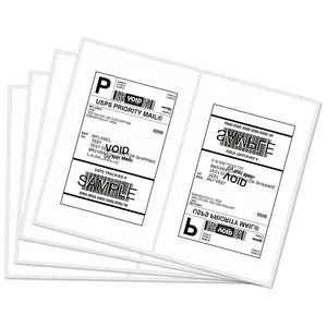 Personal Barcode Printing Self Adhesive Half Sheet Shipping Labels