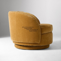 Fauteuil de loisir contemporain en bois massif brun, revêtement en velours, meubles de bureau à domicile, canapé de salon