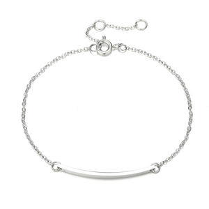 316L gelang besi tahan karat untuk wanita, gelang panjang polos 30*2mm - Product Image 2