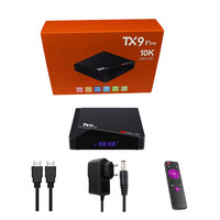 TX9 Pro 10K HD 6K Ultra HD Android TV Box Smart Android 14 2.4G/5GHz WIFI Quad Core Allwinner H616 Procesador Ethernet