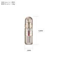 Flacon en verre pour soins de la peau, flacon en verre pour essence faciale, flacon en verre pour parfum, flacon en verre pour lotion, flacon en verre pour crème, plaqué or