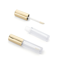 Quadratische Runde Leere Lipgloss-Tube Verpackung 1,3ml Transparente Einfache Tube für Lipgloss Lippen-Mousse