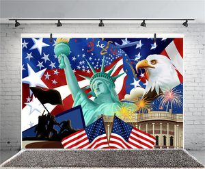 Sfondo Patriottico per il <span class=keywords><strong>4</strong></span> Luglio, Bandiera Americana con Palloncini e Striscione, Decorazione per il Giorno dell'Indipendenza Personalizzabile - Product Image 6