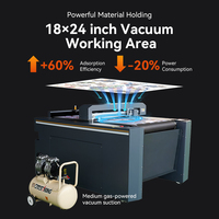 Purcell FCR6090 Cortadora de cama plana con alimentación por rollo, motor de bobina de voz, alimentación automática, máquina de corte de plotter para pegatinas, máquina de troquelado