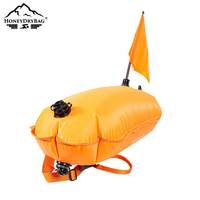 Bouée de natation en eau libre de qualité commerciale, sac de natation gonflable haute visibilité avec double airbag étanche pour les opérations de sauvetage maritime