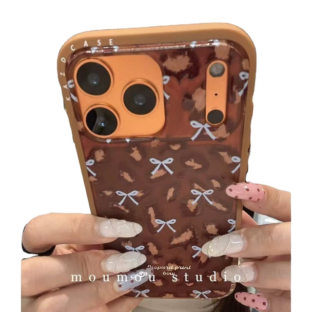 Vintage Brown Bottom Floral Bow Pattern Suitable for iPhone Model Simple and Stylish Phone case