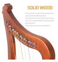 15-string Harp Irish Ancient Harp Professional Musical Instrument Classical Harp for Sale