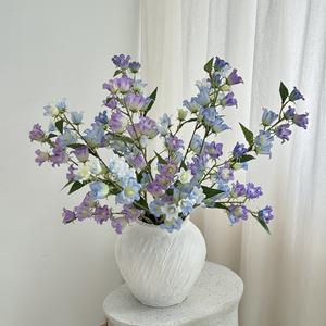 Fleur artificielle de muguet en soie, haute simulation, pour décoration de mariage et de maison, couleurs : violet, bleu clair, blanc, rose, jaune, bleu, violet - Product Image 3