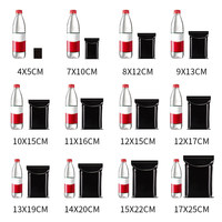 Sacs d'emballage en plastique PE noir brillant, refermables, étanches, épaissis, pour la confidentialité, recyclables, avec fermeture éclair, personnalisables, vente en gros