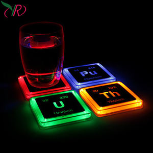 Posavasos LED con estampado <span class=keywords><strong>AU</strong></span> que brilla en la oscuridad para cerveza o botella de <span class=keywords><strong>Vodka</strong></span>, decoración de eventos, suministros para fiestas, promoción - Product Image 5