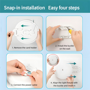 Hiện đại LED cảm biến ánh sáng trần 6000K Nhiệt độ màu tối giản hành lang đèn điều khiển từ xa chuyển đổi Acrylic bìa cho 220V AC - Product Image 4