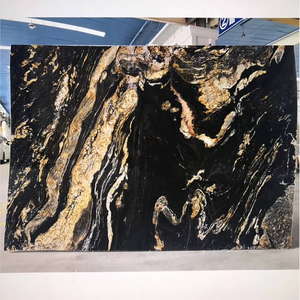 Granito negro con vetas doradas para encimera de cocina, piedra Natural, pulido de lujo - Product Image 6
