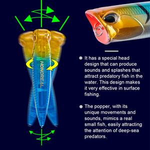 Stocks Livraison Rapide Haute Qualité 120mm 26g Popper Leurre De Pêche En Eau Salée - Product Image 6